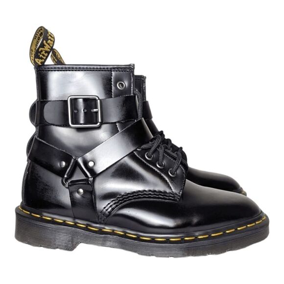 NWOB DR. MARTENS Cristofor Leather Harness Lace Up Boot Size L7/M6 - Picture 3 of 10